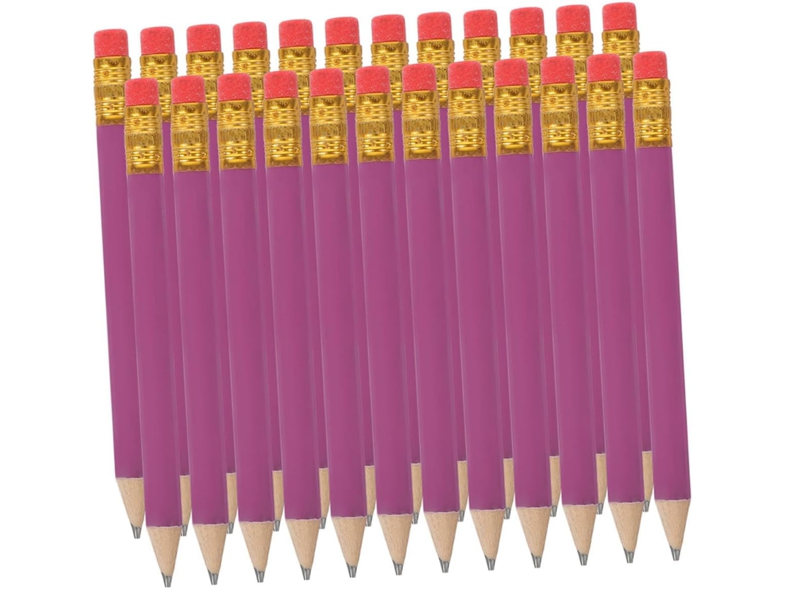 144pièces Crayons Hb Courts Bois Lot De Ergonomiques Pour Écriture