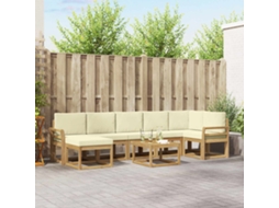 Vidaxl Conjunto De Sofás Para Exterior 8 Unid. Branco E Creme
