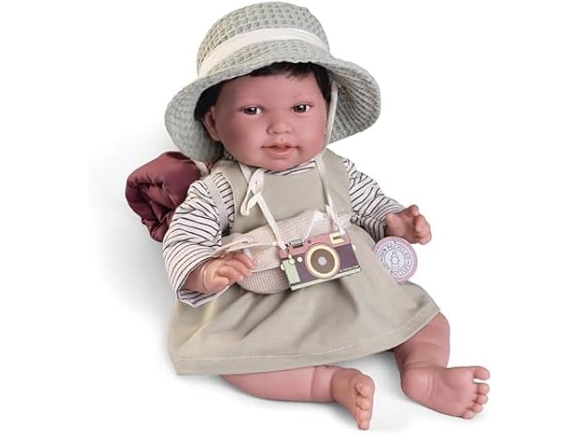 Boneca - Antonio Juan - 42 Cm - Acessórios De Excursão - Corpo Em Tecido - Vinil Macio