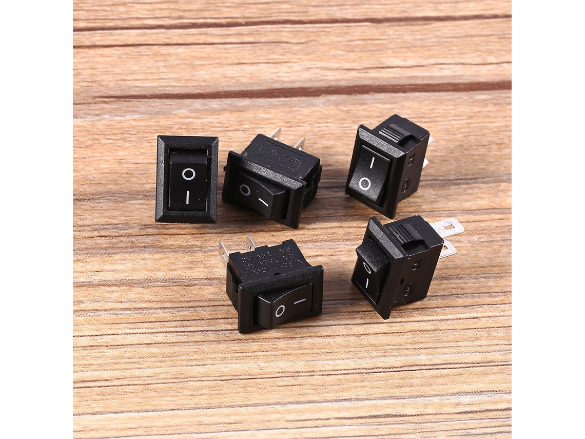 5 Interruptores Rocker 2 Pinos Ac250v 3a