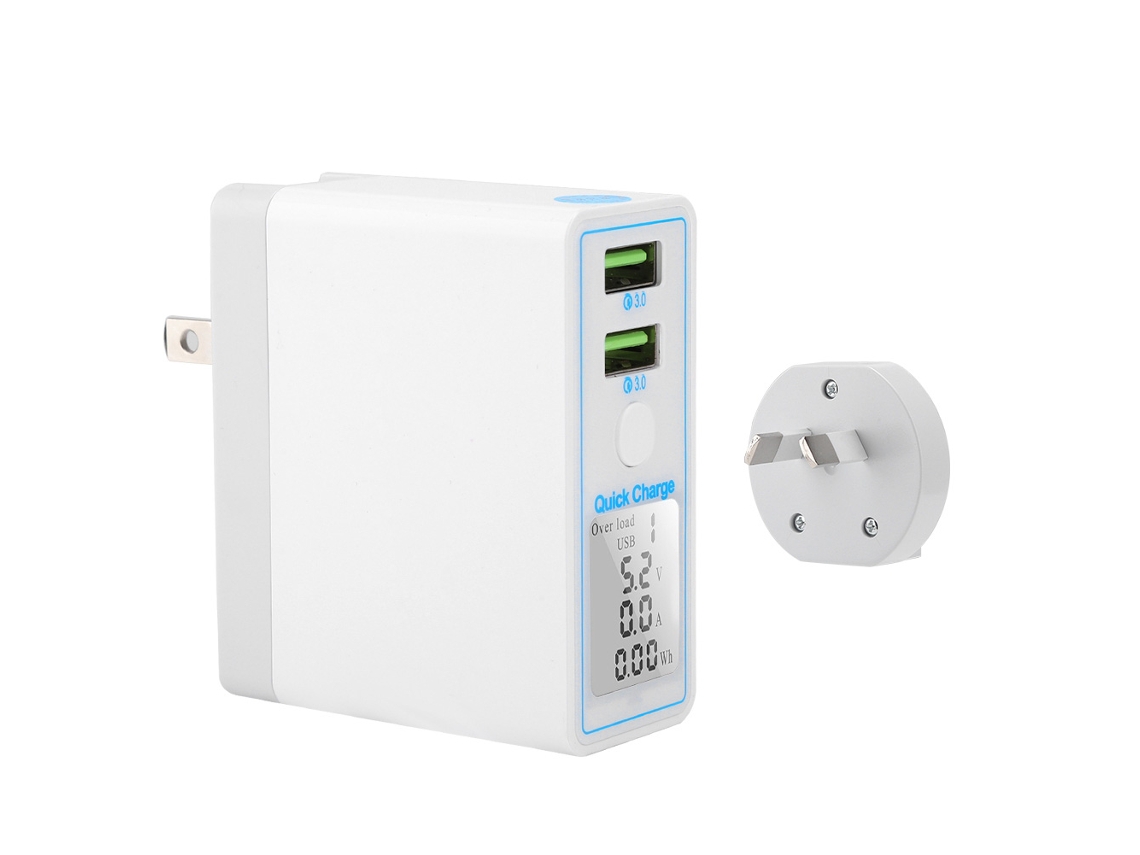 Carregador Usb Dual LAXISCREED Qc3.0 Lcd