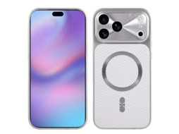 Capa Para Iphone 17 Pro Max Híbrido Anti-choque Robusta Magnético Prata Czhhmart