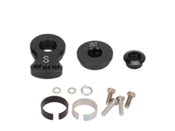 Brazo Servo 25t Aluminio Brazo Direccional Protección Descarga Pieza Repuesto Para Coche Rc 1/10 Negro