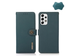 Capa De Couro Com Rfid Khazneh Custer Para Samsung Galaxy A23 5g (preta)