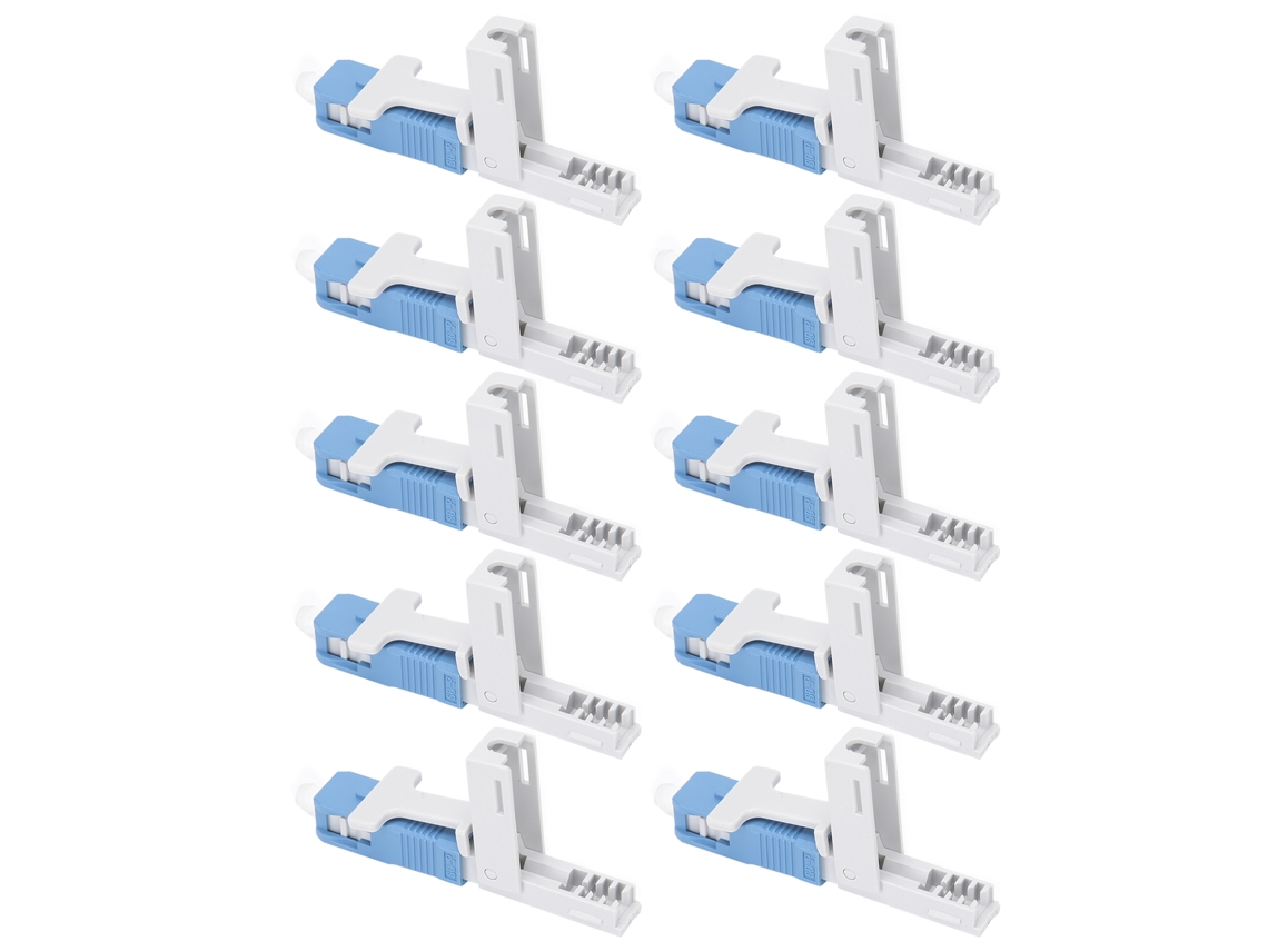 Aetheria 10pcs Conector Rápido de Fibra Óptica Sc/upc Tipo Embutido para Ftth