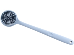 Escova De Banho Esfoliante Silicone Com Cabo Longo Para Peles Sensíveis Nas Costas E Prático Compartimento Pendurar
