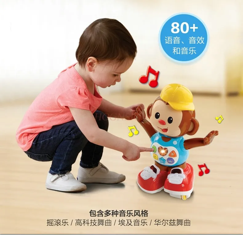 Macaco Interativo Que Persegue Música E Dança, Robô Inteligente Para Bebês, Brinquedo Educativo Com Sons E Luzes Para Aprendizado Precoce.