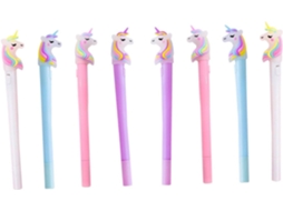 Canetas Em Gel Nuobesty Com Unicórnio Luminoso, Compactas E Leves,