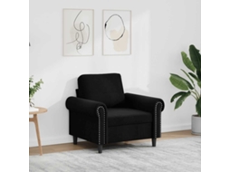 Vidaxl Poltrona 60 Cm Veludo Preto