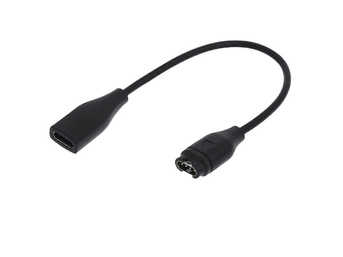 Cabo USB C fêmea atualizado para Garmin Fenix ​​​​7, 7s, 7x, 6, LY, cabo de carregamento para relógio inteligente de bicicleta elétrica