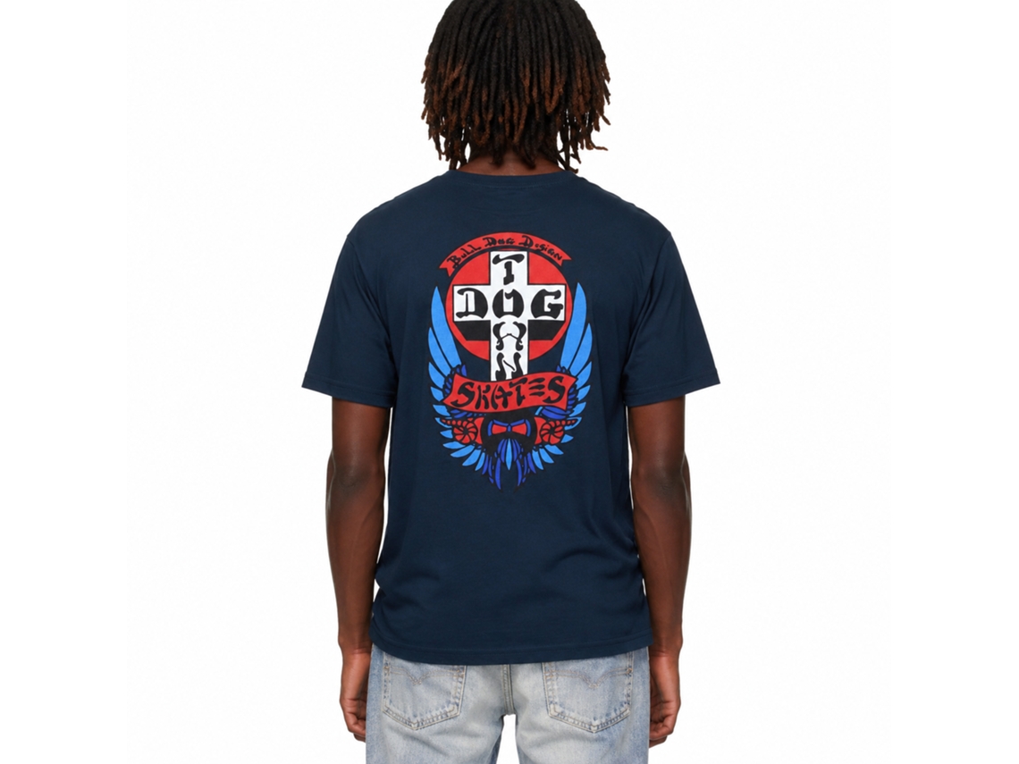 Dogtown Bulldog T-shirt Navy Unisex Adults Size:xxxl