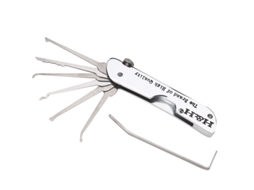 Kit De Chaveiro Dobrável 7 Em 1 Aço Inoxidável Com Conjunto Chaves 10, 51, 33 E 7 Cm