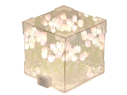 Mali luz de Noite Tulipa 2 em 1 Lâmpada de Espelho Cubo Diy Decorativa Led Presente Aniversário