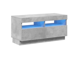 Móvel Tv com Luzes Led Cinzento Cimento MAISON EXCLUSIVE (80x35x40 cm)