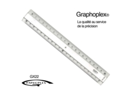 Régua transparente 2 chanfros relevo 20 cm - Graphoplex cor