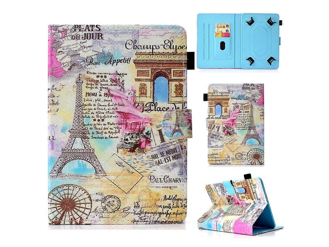 Capa de couro universal Webake com costura colorida para tablet