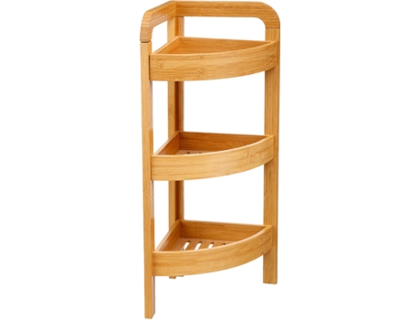 Organizador Casa de Banho Esquina 3 Niveis Bambu (23X23X61Cm) EDM