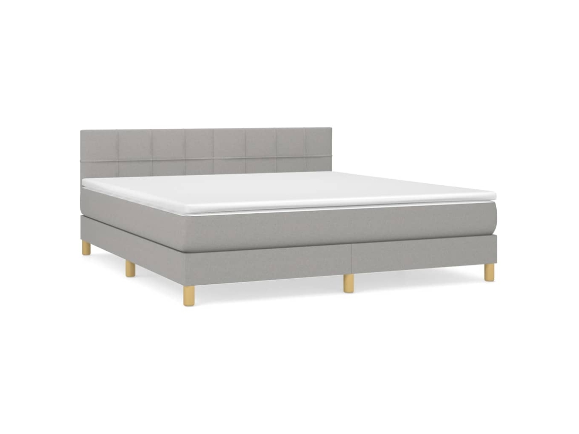 Box Spring Bed, Box Spring Beds Vidaxl Cinzeto Tecido (160 X 200 Cm)
