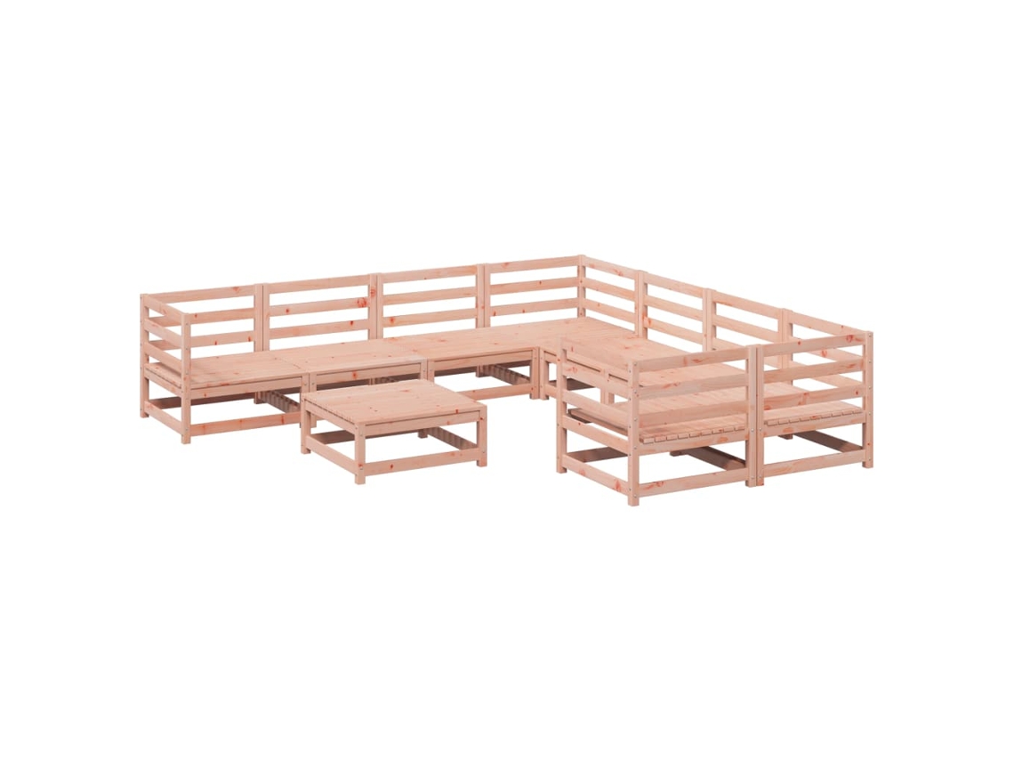 Maison Exclusive - 9 Pcs Conjunto Sofás Jardim Madeira Abeto-de-douglas