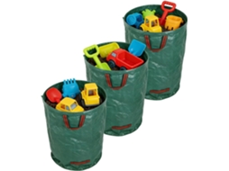 Conjunto De 3 Coletores Resíduos Recicláveis Com Estampa Folhas E