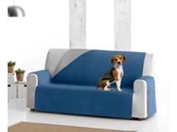 Capa tecido Acolchoado Reversível para Sofá Elena (115 cm 2 lugares - Cor Azul / Cinzento)