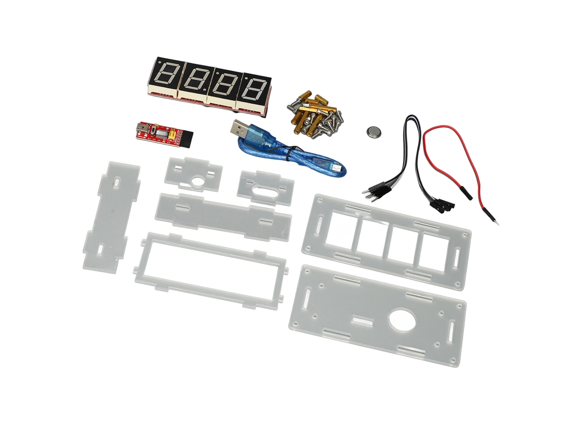 Laxiscreed Kit De Relógio Digital Diy Com Exibição Clara E Horário Ajustável