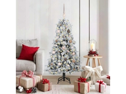 Vidaxl Árvore De Natal Articulada Artificial Branco 150 Cm Pe E Pvc