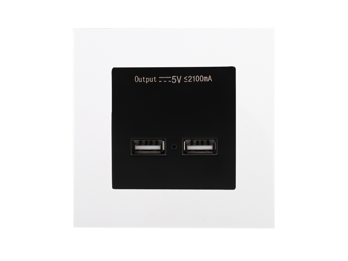 Tomada De Parede Laxiscreed Tipo 86 Com Portas Usb Duplas E Painel De Pc Para Carregamento Eficiente
