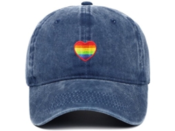 Chapéu - Efeito Jeans - Cor Arco-íris - Unissex - Suporte Lgbtqia2s - Conforto De Criação - Suporte Ao Pescoço