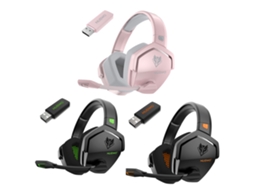 Fone De Ouvido Gamer Sem Fio 2.4g E Com Fio 3.5mm Com Redução De Ruído E Microfone