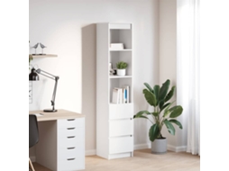 Vidaxl Aparador Alto 37,5x35x180 Cm Derivados De Madeira Branco