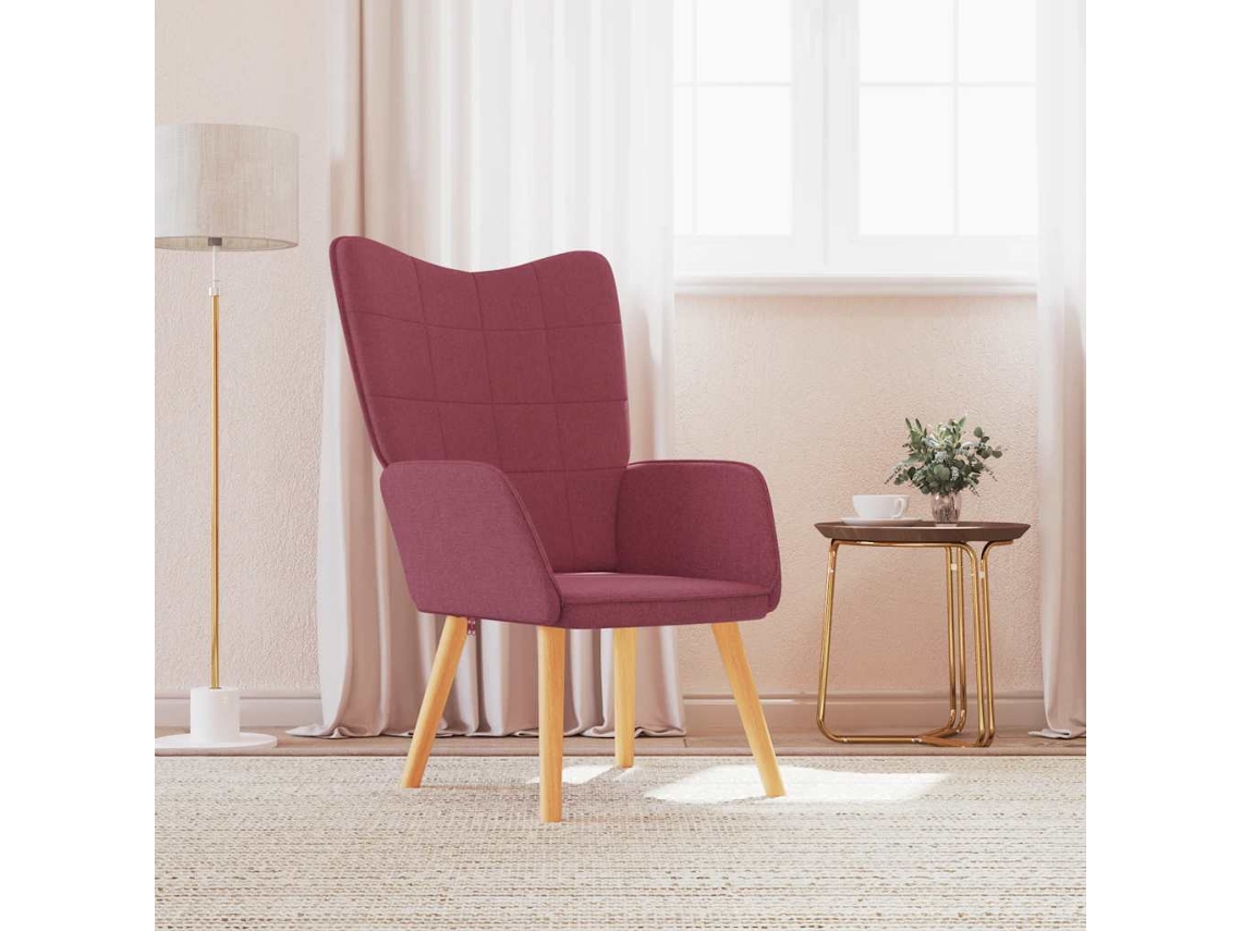 Vidaxl Poltrona De Descanso Tecido Vermelho Tinto