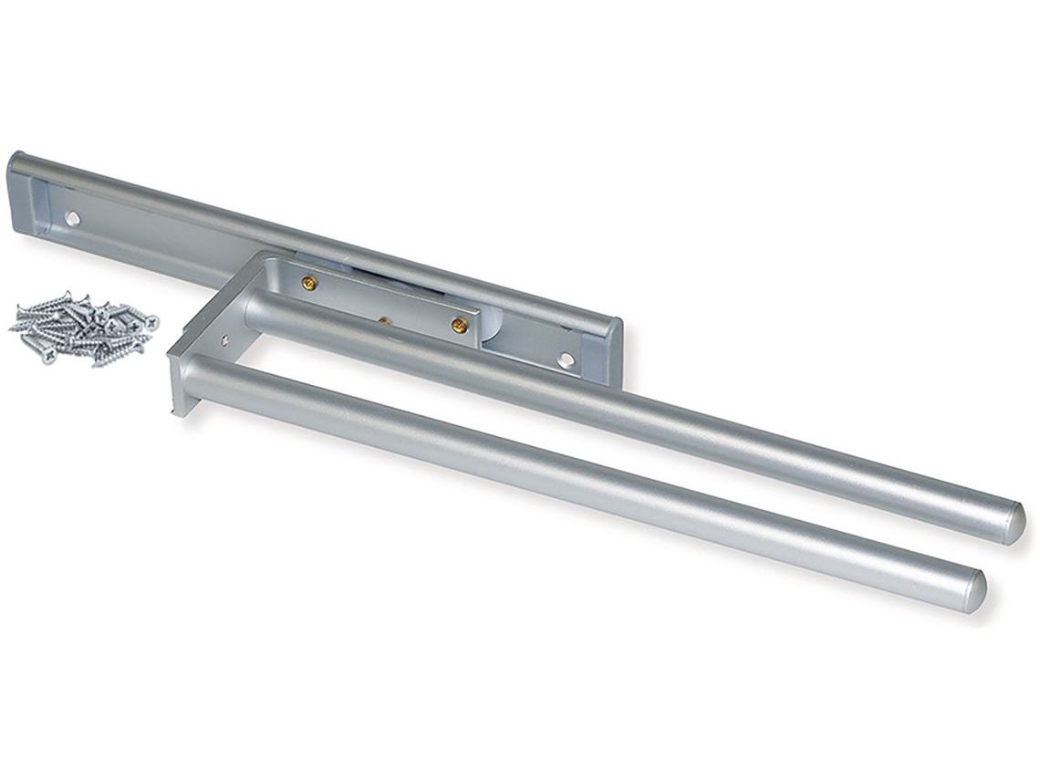 Toalheiro extensível EMUCA 2 braços Alumínio Anodizado mate