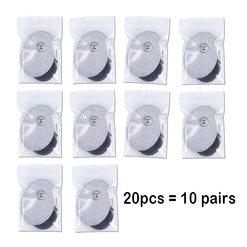 20/10 Peças De Eletrodos Tens Com Almofadas Gel Autoadesivas Para Terapia Acupuntura Corporal, Massagem Terapêutica, Eletrodo Estimulador Pulso,
