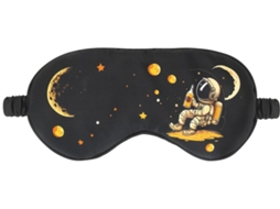 Máscara de Dormir de Seda, Infantil, Faixa Elástica, Viagem com Estampa Espacial AQUAFORGE