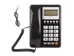 Aetheria telefone Fixo com Fio de Mesa Kxt8001cid com Display Lcd Função Rediscagem para Hotel e Lar