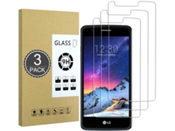 Conjunto de Películas de Ecrã Defesa Quebra Bolha Livre para Lg K8 2017 HONGWE. Vidro Temperado (3un)