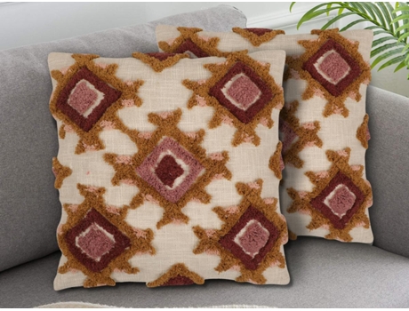 Almofada decorativa MAGNA VENTE UNIQUE (Multicor - Tecido e veludo - 45x45cm)