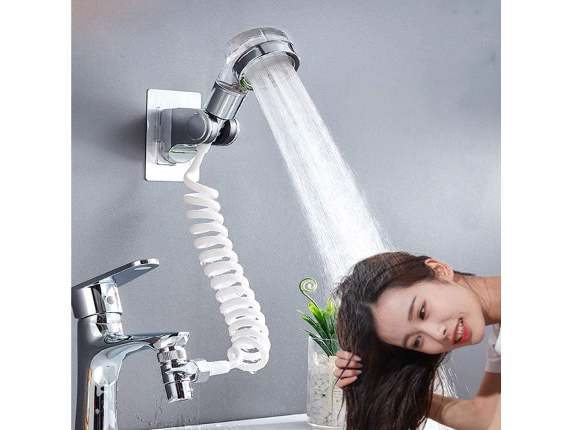 Chuveiro De Mão Com Mola Espiral De 3 Polegadas, Economizador De Água, Para Banheiro.