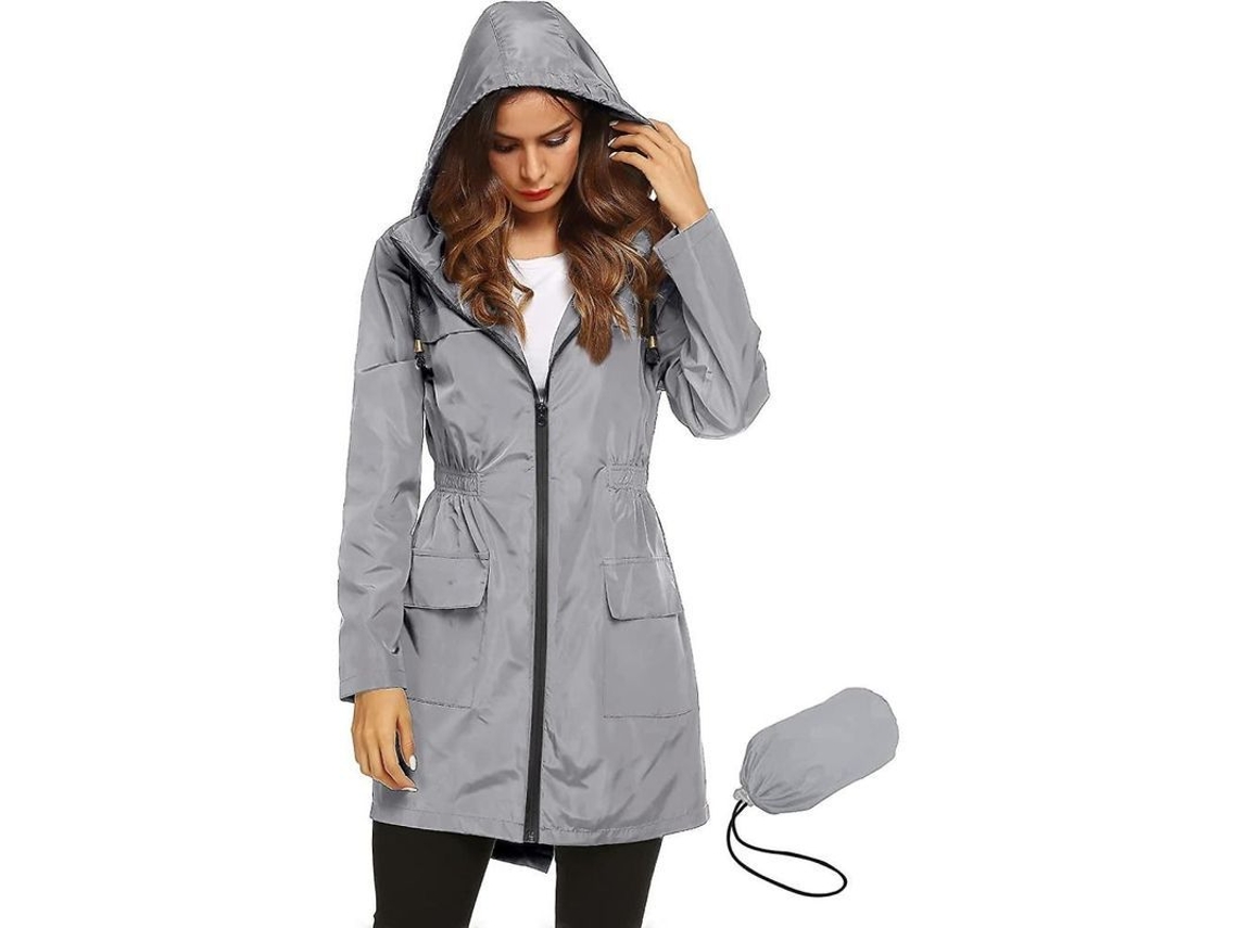 2026-chaqueta Impermeável Leve Para Mulher Com Capuz Para Atividades Ao Ar Livre Ufl M Gris