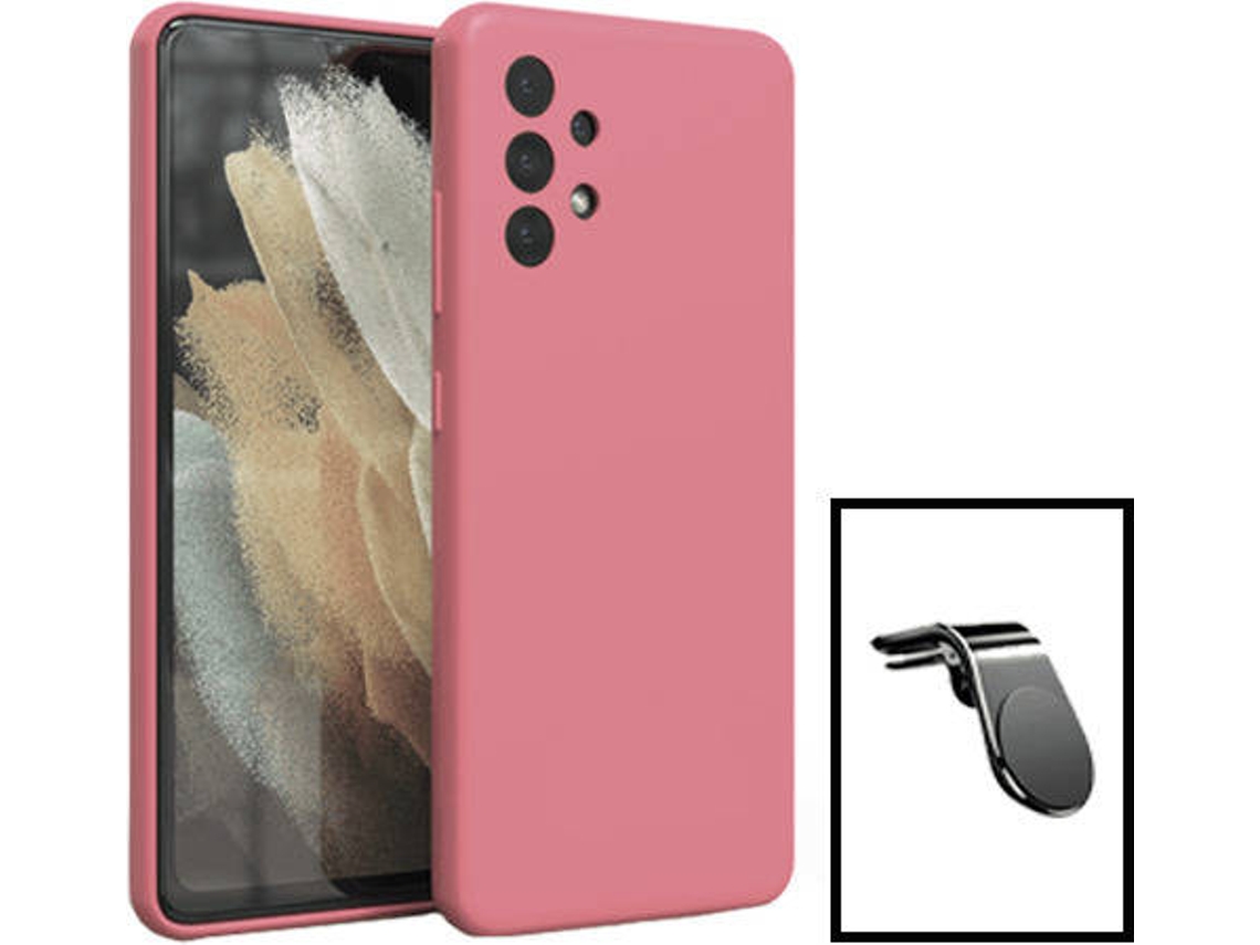 Kit Capa + Suporte Samsung Galaxy A13 PHONECARE Rosa