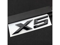 Emblema Letras 3d Abs Autoadesivo Matt Black Chrome Para Carro Bmw X5 E70 E53 F15 G05 Acessórios Preto Brilhante
