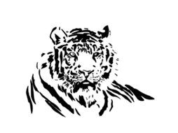 AIAILIKILL Estêncil Com Motivo De Tigre E Pincel Incluso Moldes De Tinta Plástica Reutilizáveis Para Arte De Parede Faça Você Mesmo Em Superfícies Lisas Deca