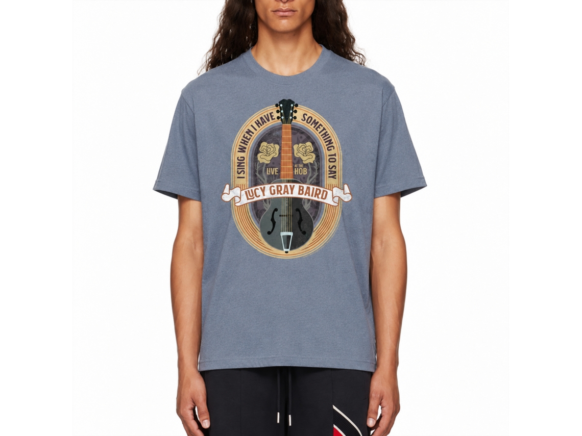 Rockinstone Hunger Games Movie Lucy Gray Band Heather Indigo Adult T-shirt Size:xxl