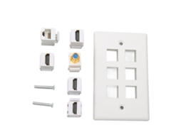 Placa de Parede Mali com 6 Portas, Interface Multimídia HD, Ethernet, Casa e Escritório