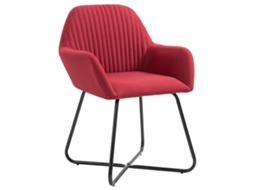 Cadeiras de Jantar 4 Pcs Tecido Vermelho Tinto MAISON EXCLUSIVE