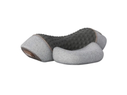 Almofada Massageadora Elétrica para Pescoço com Aquecimento, Vibratória Shiatsu Alívio de Dorm, Cervical, Ortopédica, Dupla, Cinza E-aquaforge
