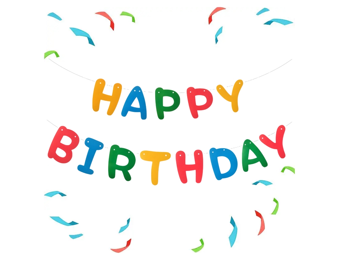 Faixa De Feliz Aniversário Pré Enfiada, Essencial Para Comemoração De Aniversário, Com Design Exclusivo, Papel Multicolorido Para Reuniões Memoráveis