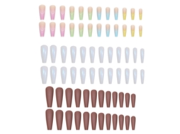 Long Press On Nails Unhas Postiças De Cobertura Completa Unhas Postiças Paraes E Meninas 3 Caixas 24 Peças Cada -Estilo 1 ZMDECQNA