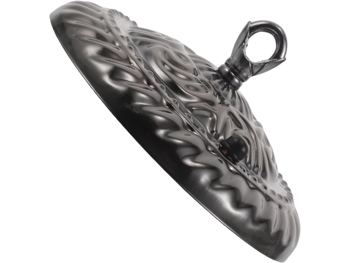 Luminária Black Iron Pearl, Com Gancho De Suspensão Resistente E Placa.